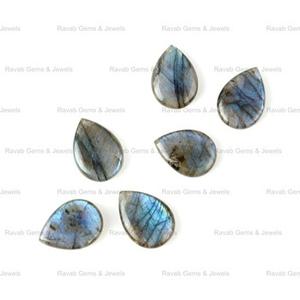 พลอยลาบราดอไรต์สีฟ้าไฟทรงหยดน้ำขนาด 10x14 มม. คุณภาพดี ขายดีที่สุด สำหรับทำเครื่องประดับ - Product Image 5