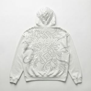 Sweat à capuche pour femme en molleton de coton 500 g/m², délavé à l'acide, avec strass et motif 3D en relief, vente en gros, vêtements de rue personnalisés pour revendeurs - Product Image 3