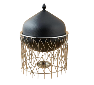 Vajilla de forma redonda, calentador de alimentos de Metal, acabado blanco, diseñador, nueva cazuela, forma redonda, olla caliente de Metal de lujo al por mayor - Product Image 6