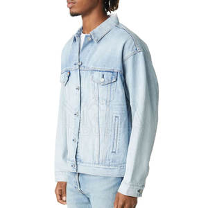 Veste en jean bleue décontractée pour hommes Vêtements d'extérieur polyvalents pour des vestes confortables et quotidiennes - Product Image 6