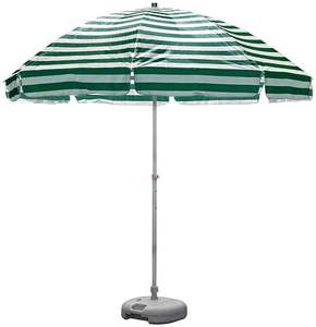 Green White Striped Modern Design Lightweight Stainless Steel Outdoor Furniture Patio <b>Umbrella</b> UV Protection Waterproof Foldable - Product Image 2