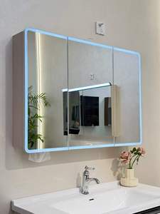 Modern Luxury High Grade <b>Wall</b>-mounted Furniture Bathroom Vanity with Integrated Ceramic Sink and two drawers - Product Image 4