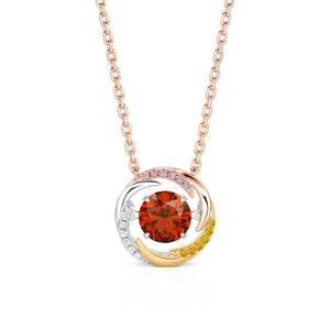 Collar Jeulia Personalizado para Trinity con Piedra de Nacimiento Danzante, Joyería de Moda en Capas - Product Image 6
