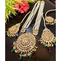 Offre Spéciale conceptions personnalisées 18K or mariage mariée indien Rajwari colliers boucles d'oreilles tour de cou casque ensembles de bijoux pour femmes en vrac
