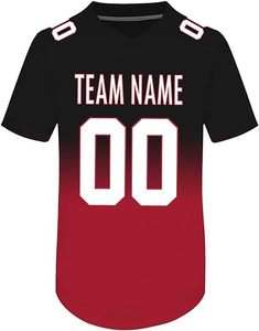 Camiseta de Fútbol Americano Personalizada por Sublimación de Dos Tonos, Uniforme Deportivo de Malla Transpirable con Nombre y Número Personalizados - Product Image 3