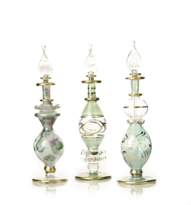 Botella de Attar de Oud de 30 ml, Botella de Vidrio Egipcio Decorada en Oro para Perfume Árabe, Hecha a Mano, Venta al Por Mayor - Product Image 1