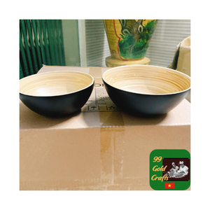 Cuenco de bambú ecológico con acabado natural hecho a mano para comidas diarias u ocasiones especiales perfecto para la Mesa rústica del hogar - Product Image 4