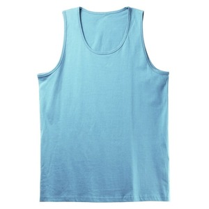 Camisetas sin mangas personalizables para gimnasio para hombre, camisetas deportivas azul cielo al por mayor con logotipo personalizado - Product Image 3