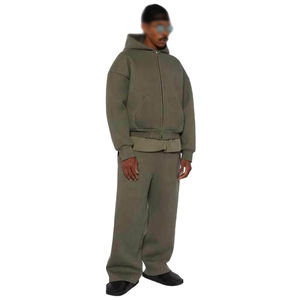 Chándales de gran tamaño con hombros caídos personalizados a precio de venta al por mayor, chándales pesados de algodón 100% para hombre para ropa de invierno, chándales de alta calidad - Product Image 5