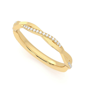 Round Cut Moissanite Diamond Wedding Band Twisted Sterling <b>Silver</b> <b>Ring</b> - Product Image 3