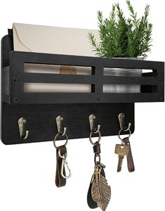 ที่ใส่กุญแจโลหะติดผนังแบบเรียบง่ายสำหรับตกแต่งบ้านห้องนั่งเล่นทางเข้าห้องน้ำพร้อมตัวจัดระเบียบแบบตะขอแข็งแรง - Product Image 6