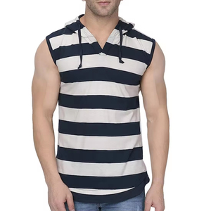 Hoodie sans manches pour homme en coton 100% pour l'hiver, tissu en molleton avec poche, séchage rapide, vêtements décontractés pour la salle de sport - Product Image 1