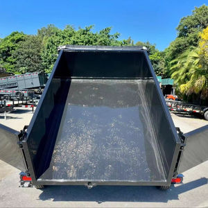 Haute qualité 3 essieux 5 tonnes hydraulique Dumper Semi remorque 5-10 mètre cube arrière benne remorque tracteur hydraulique benne remorque - Product Image 1