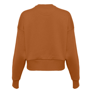 บริการออกแบบ OEM เสื้อสเวตเชิ้ตผู้หญิงคอกลม แขนยาว ผ้าฟลีซ 100% คอตตอน คุณภาพสูง สำหรับฤดูหนาว รุ่นใหม่ปี 2026 แบบเรียบง่าย ระบายอากาศได้ดี - Product Image 6