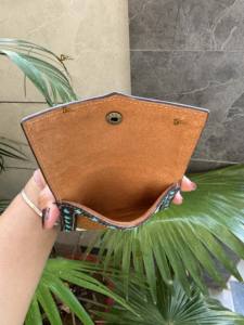 Western Hair on Cowhide Leather New Hand Tooled Carving Small Wristlet <b>Coin</b> <b>Purse</b> Multi Uses Mini Wallet for Women Western Gifts - Product Image 6