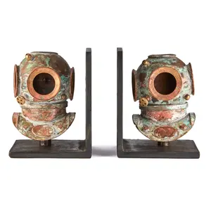 Utilisation décorative de haute qualité dans la décoration de la maison dans le salon en stock Casque de plongée antique en métal Sculpture Mini casque de plongée - Product Image 6