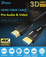 DTECH 35m Plaqué Or Vidéo 2.0 HDMI-Kabel Support 4K 60Hz HDR Fibre Optique Active Câble HDMI pour HDTV PS4 Hometheater