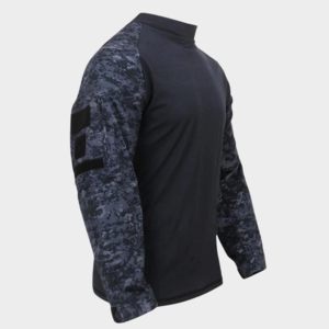 Camisa de invierno de manga larga con cuello redondo de camuflaje antiestático unisex poliéster transpirable con estampado de logotipo para uso Formal/Casual - Product Image 3
