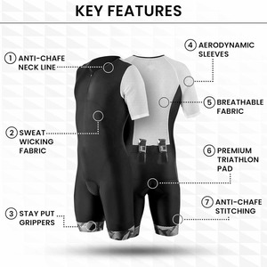 Unisex Custom Triathlon Racing Skin Suit Waterproof Breathable with Front Logo Printed Techniques Chest Zip - Product Image 6