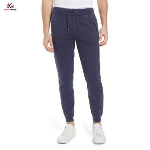 กางเกงลำลองของผู้ชายผ้าคอตตอนสีล้วน, กางเกงทรงสลิมแฟชั่นสำหรับผู้ชายกางเกงเทรนนิ่งกีฬาวิ่งทำจากผ้าฝ้าย - Product Image 1