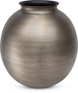 Vase à fleurs en fer métallique artisanal et élégant avec finition métallisée brillante pour un style de maison contemporain haut de gamme ou des mariages - Product Image 4