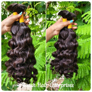 Extensions de cheveux humains naturels de qualité supérieure 100g Cheveux vierges indiens du temple Remy Double trame Machine Bundles-3 pièces MOQ Toutes les couleurs - Product Image 2