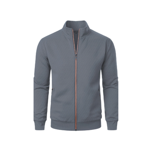 Veste légère et chic pour hommes, design jacquard pour le printemps et l'automne, service OEM disponible - Product Image 2