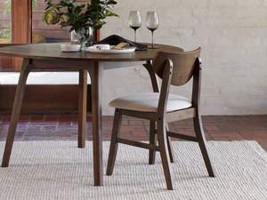 Loko Made of Solid Teak Wood Dining <b>Chairs</b>, Dining <b>Chairs</b> with <b>Cushions</b> Brown Finishing - Product Image 2
