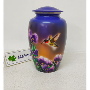 Urnas de colección de diseñador de metal de aluminio elegantes y duraderas para cenizas humanas Precio de fábrica Suministros funerarios - Product Image 1