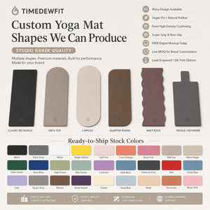 Maßgefertigte Gewölbte Ovale Pillenförmige Umweltfreundliche Rutschfeste Langlebige Wellenförmige PU Naturkautschuk Yogamatte 4,5mm Dick - Product Image 2