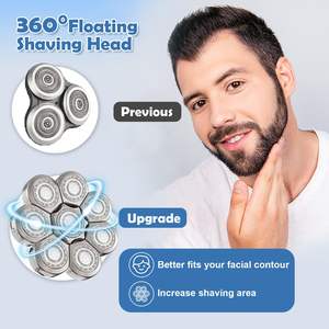 Cabezal de Repuesto para Afeitadora Rotativa Eléctrica USB, para Cara y Cuerpo, Cabeza Calva, Barba y Recortadora de Pelo, Accesorio Impermeable y Lavable - Product Image 2
