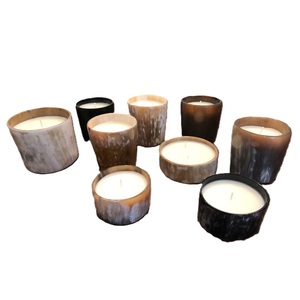 Candelabros de cuerno de búfalo hechos a mano Portavelas de estilo animal natural único con diseños personalizados - Product Image 5