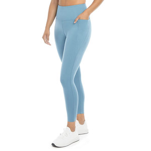 Mallas deportivas con logotipo personalizado para entrenamiento y gimnasio, pantalones de yoga para mujer, mallas de cintura alta con control de barriga para mujer - Product Image 2