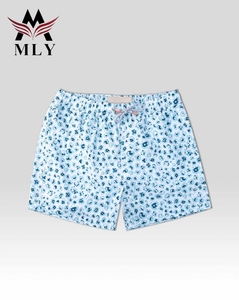 Shorts da bordo con stampa a punto di Design all'ingrosso con coulisse da uomo ad asciugatura rapida Casual costumi da bagno - Product Image 1