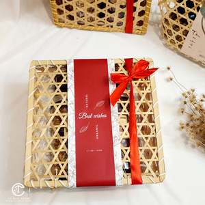 Mini conveniente regalo corporativo hecho a mano caja de regalo de bambú para celebraciones de oficina Tet - Product Image 3
