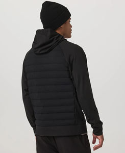 Abrigo acolchado de poliéster/algodón de calidad superior para hombre, chaqueta de invierno para exteriores, transpirable, con cremallera completa, con capucha, ecológico, teñido liso - Product Image 3