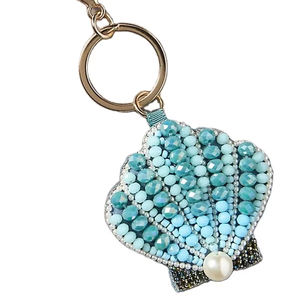 Llavero y llavero de concha de mar de nuevo diseño, bordado de cuentas hecho a mano, elegante, de lujo, de alta calidad, de Hiba Enterprises - Product Image 1