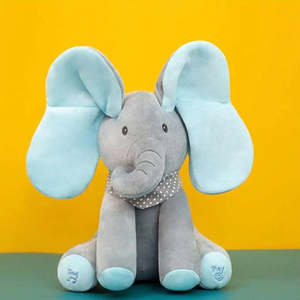 Peluche musicale en forme d'éléphant, jouets apaisants pour bébés - Product Image 4