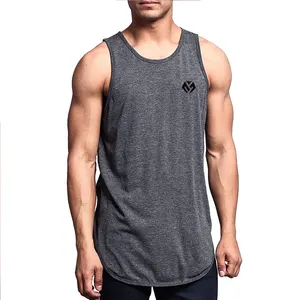 OEM blank fitness breathable gym tank top vest men's clothing underwear wholesale custom logo tank top sleeveless travel vest