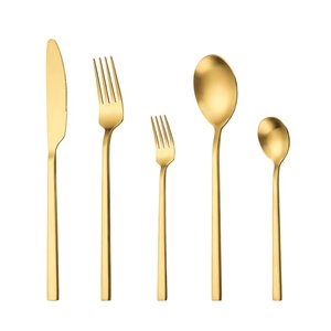 Juego de cubiertos tradicionales de acero inoxidable chapado en oro sostenible Popular mango real para el hogar boda restaurante uso cubiertos - Product Image 2