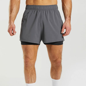 Shorts de sport décontractés pour hommes 2026 – Tenue de gym respirante en polyester/coton avec cordon de serrage – Style urbain uni - Product Image 1