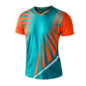 เสื้อเทนนิสโพลีเอสเตอร์สั่งทำราคาโรงงาน ระบายอากาศ แห้งเร็ว เสื้อกีฬา เสื้อบadminton โพลีเอสเตอร์ 100% แฟชั่นแบบซับลิเมชั่น - Product Image 4