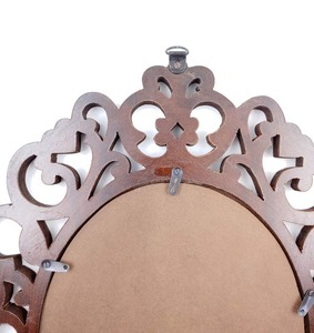 Décor de miroir mural en bois fini noyer à la demande pour salon chambre couloir bureau du fournisseur indien - Product Image 6