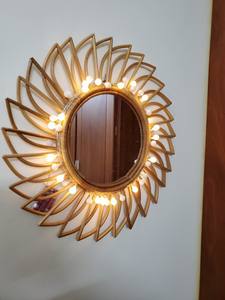 Espejo de pared moderno de ratán con marco Natural, colgante de ratán, decorativo, de alta calidad - Product Image 4