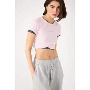 Camiseta Corta Informal de Manga Larga, Cuello Redondo, 100% Algodón Acordonado, Corte Regular - Product Image 2