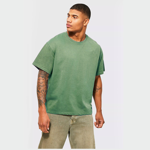 T-shirts décontractés coupe ample pour hommes confortables Logo personnalisé qualité de luxe t-shirts pour hommes 100% coton t-shirts à épaules tombantes pour hommes - Product Image 1