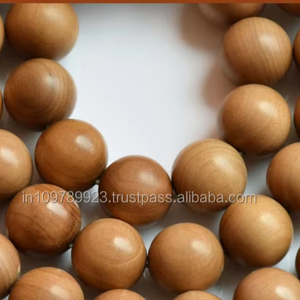 Mysore-Cuentas de madera de sándalo, 108 cuentas - Product Image 1