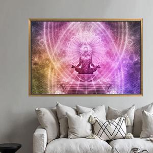 งานศิลปะบนผ้าใบพิมพ์ลายเรียบหรูสำหรับตกแต่งบ้านสมัยใหม่ 1P:กรอบสีทอง - Product Image 1