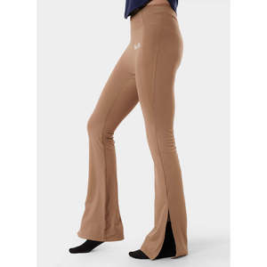Leggings de yoga évasés Empower V2 - Marron café, tricot extensible sans couture, taille mi-haute avec poches pour femme, tenue décontractée de sport toutes saisons - Product Image 2