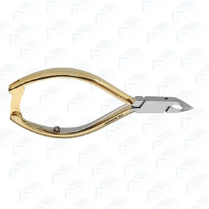 Professional Stainless Steel <b>Cuticle</b> Trimmer <b>Cutter</b> Clippers Premium Gold Handle Nail Care Tool for Manicure Pedicure Sharp - Product Image 3